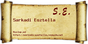 Sarkadi Esztella névjegykártya